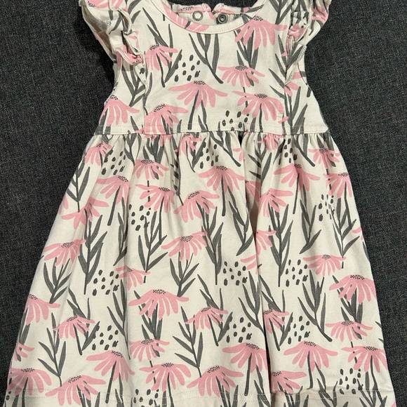 Coccoli Floral Print Kids Dress - Pink and White - Picture 1 of 2